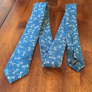 Teal dragonfly boys necktie